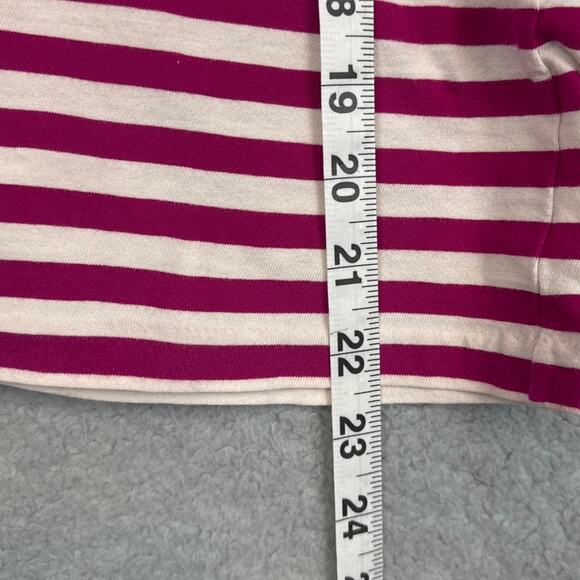 Ralph Lauren Sport Women's Striped V-Neck Top Pink White 3/4 Sleeve M Preppy - Picture 5 of 8